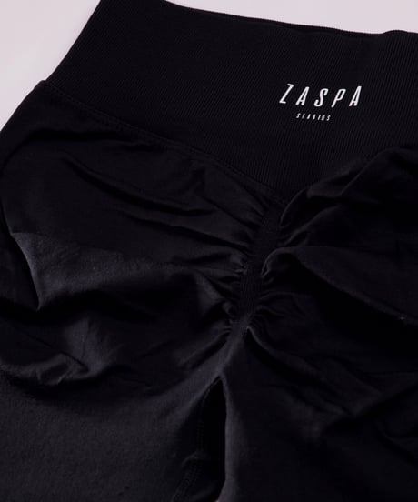 ZASPAstudios シームレス ハイウエスト ロングレギンス #ブラック