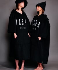 ZASPAstudios ユニセックス サウナポンチョフーディー #ブラック