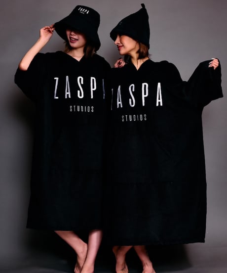 ZASPAstudios ユニセックス サウナポンチョフーディー #ブラック