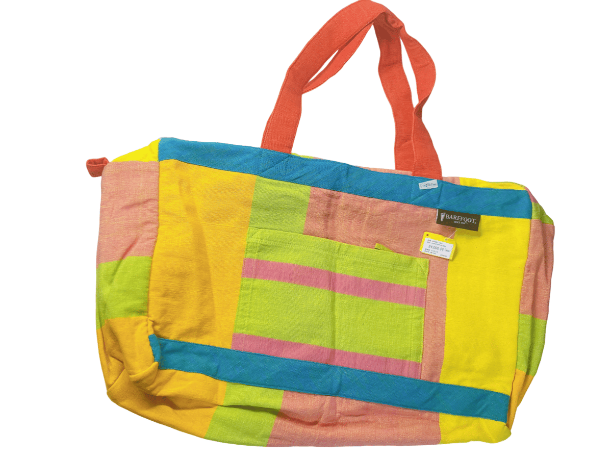 BAREFOOT】トートバッグ tote bag yellow multi color【正規