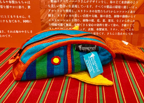 新品】スリランカ BAREFOOT 100%ピュアコットンワンショルダーバッグ 