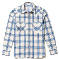【Lee】LADIES WESTERN  CHECK SHIRTS(Blue)/レディースウエスタンチェック長袖シャツ(ブルー)