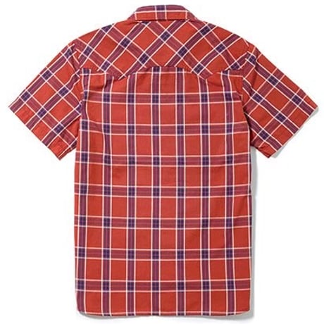【Lee】LADIES WESTERN CHECK SHIRTS(Navy×White)/レディースウエスタンチェック半袖シャツ(ネイビー×ホワイト)