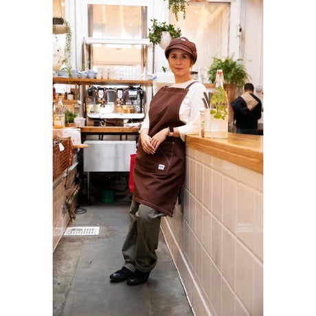 【Lee】BIB APRON(Brown)/胸当てエプロン(ブラウン)