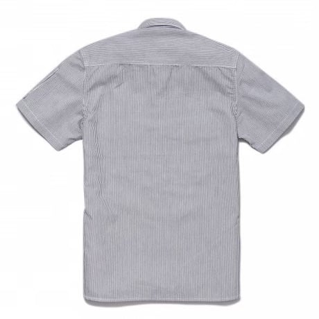 【Lee】MENS WORK SHIRTS(White×Blue)/メンズワーク半袖シャツ(ホワイト×ブルー)