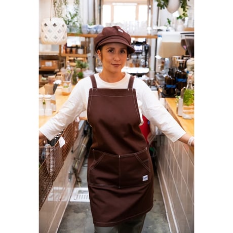 【Lee】BIB APRON(Brown)/胸当てエプロン(ブラウン)