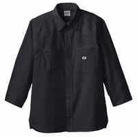 【Lee】WESTERN SHIRTS(Black)/ユニセックス七分袖シャツ(ブラック)