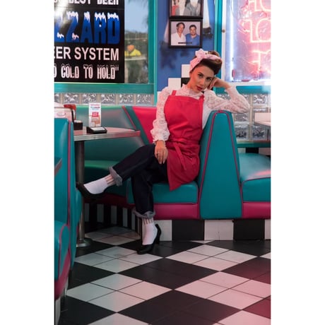 【Lee】BIB APRON(Red)/胸当てエプロン(レッド)