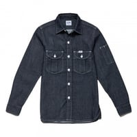 【Lee】LADIES WORK SHIRTS(Indigo Navy)/レディースワーク長袖シャツ(インディゴネイビー)