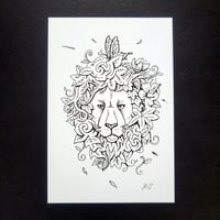 ドローイング「薫風」　ハガキサイズ