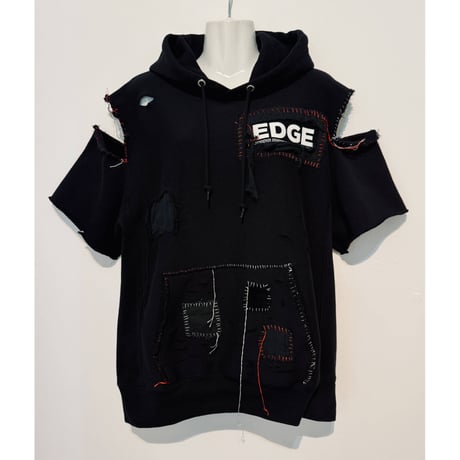 病み猫♡つぎはぎ猫♡黒 ネコにらみ【ブラック】 BIG半袖Tシャツ | ビーアンキシャス