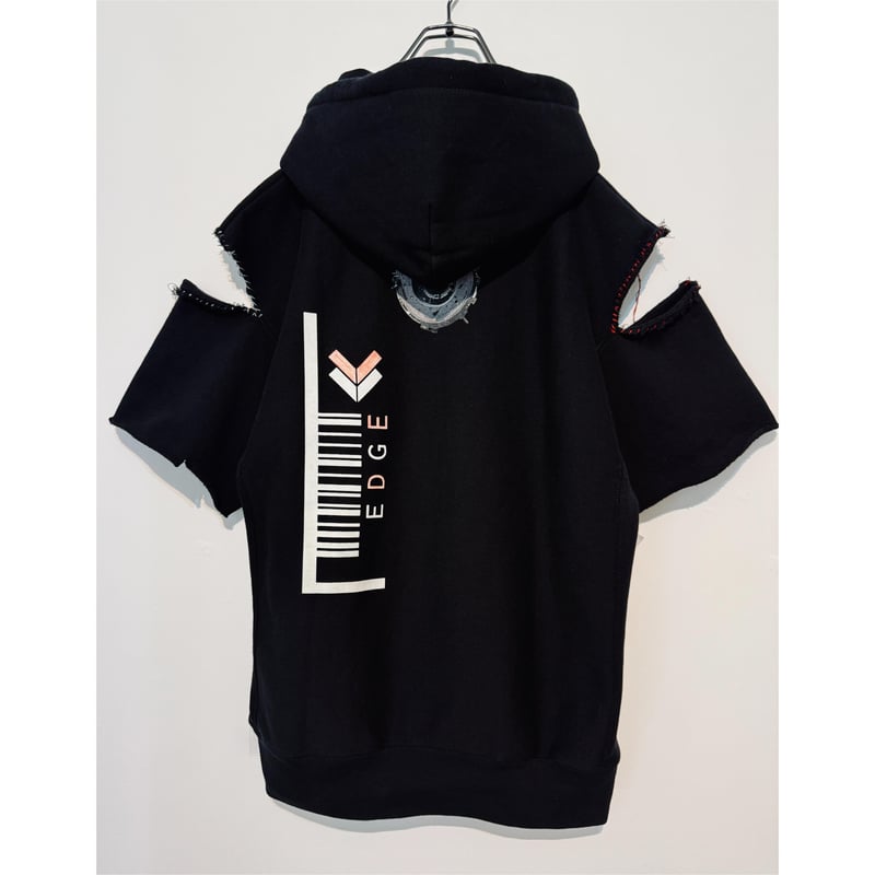 黒 ダメージパーカー DIESEL ブラック ダメージパーカー イタリア購入 