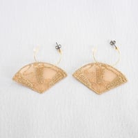 刺繍ピアス 京扇