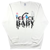 ICEICE BABY フロントロゴ プリント トレーナー(白)