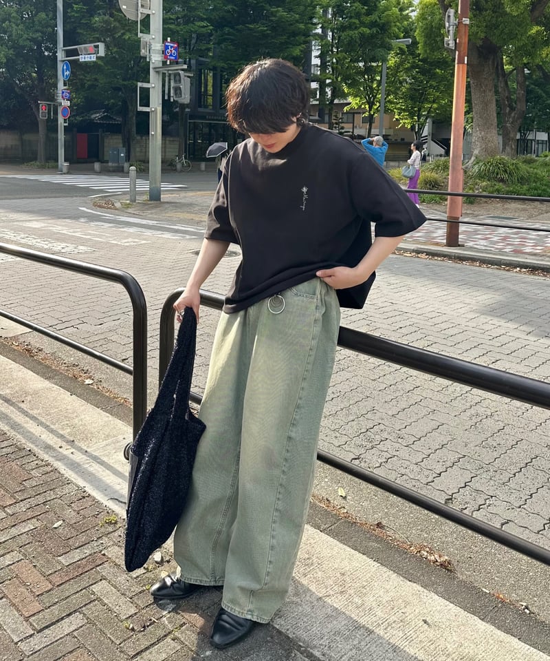 花柄プリントTシャツ【BLACK】 | ”IKINUKI”