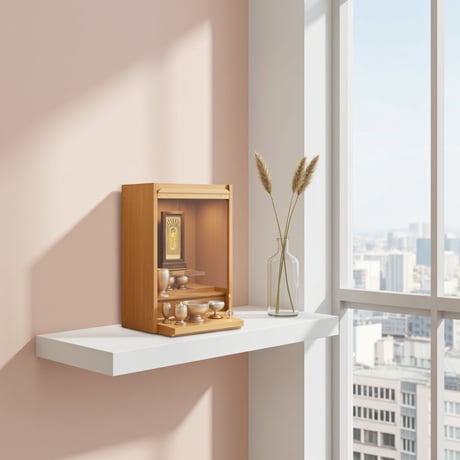 家具調仏壇　ナチュラル色　18号　ユイット　スリムタイプ