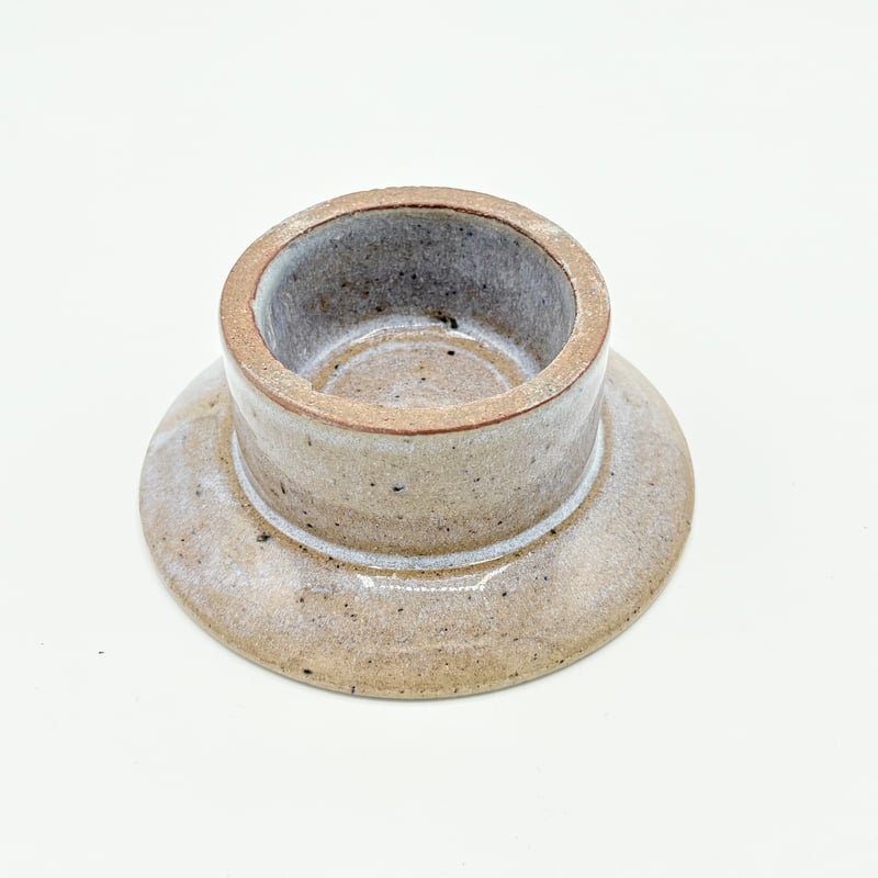 水ノ上窯 高坏台皿 藁灰陶器 | waccawacca