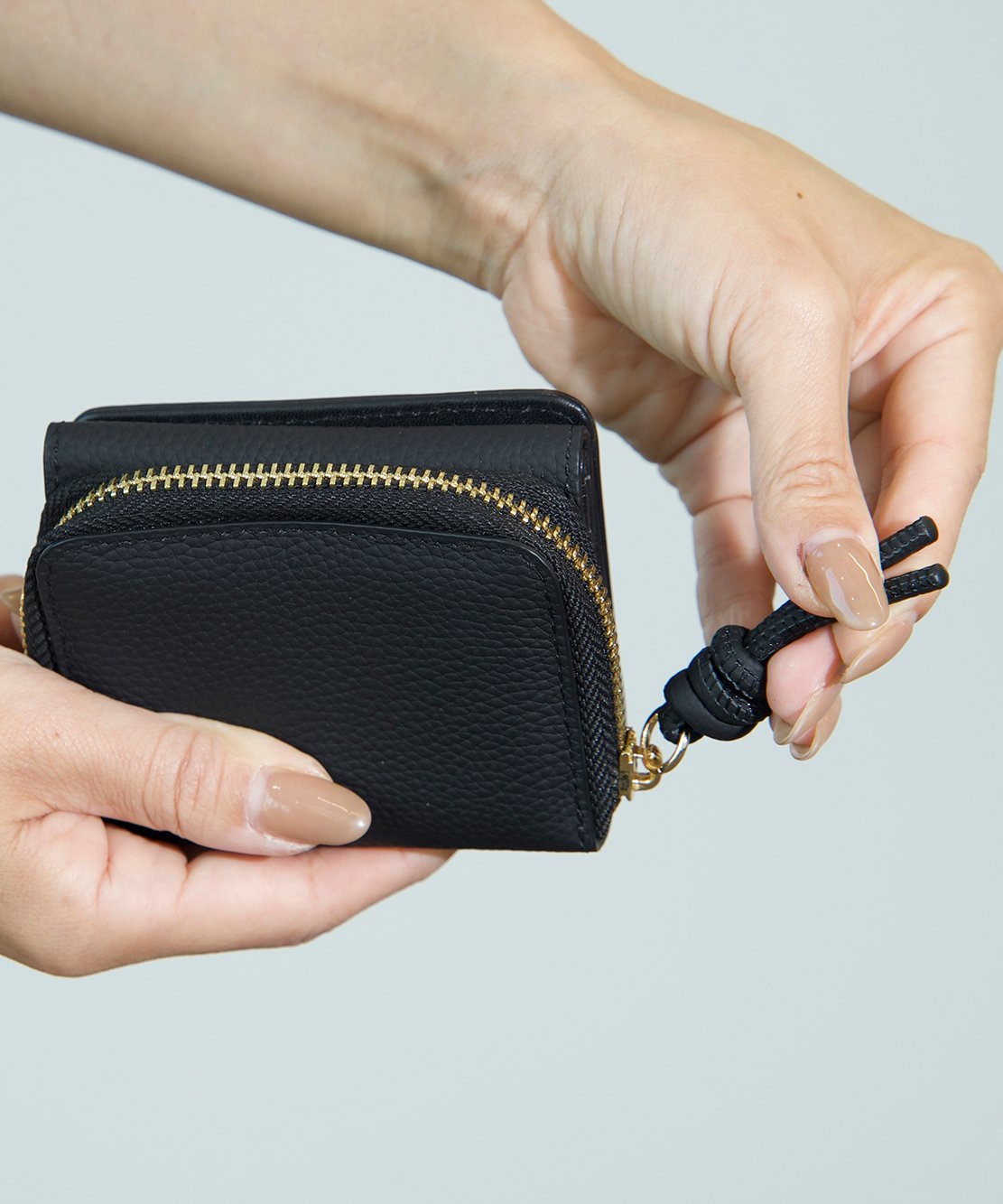 New｜レザーミニ財布 （ブラック） | yékla