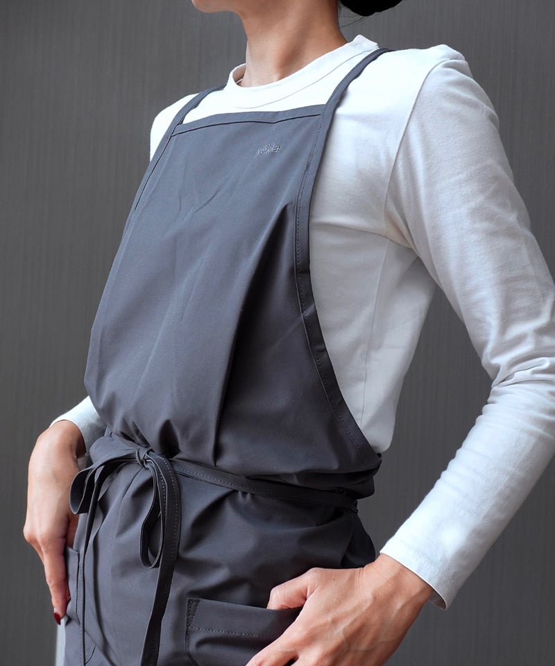 New Color｜バッククロスエプロン（チャコール） | yékla
