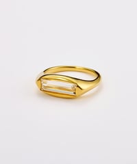 Recette stone ring single (crystal) gold