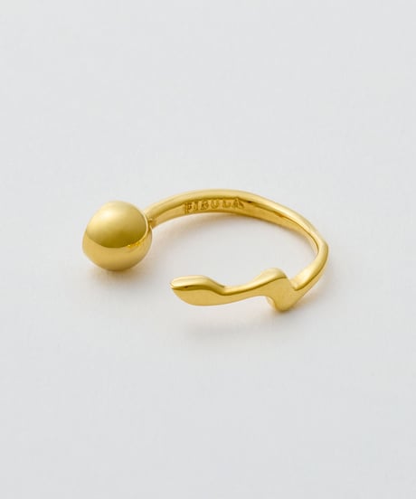 Cercle stone ringcuff (white pearl) gold