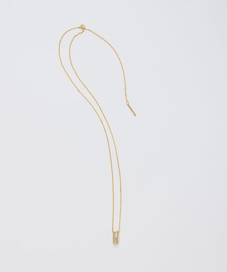 Recette stone necklace (labradrite×CR×white pearl) 45cm gold