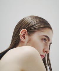 Cercle stone ringcuff (onyx) silver