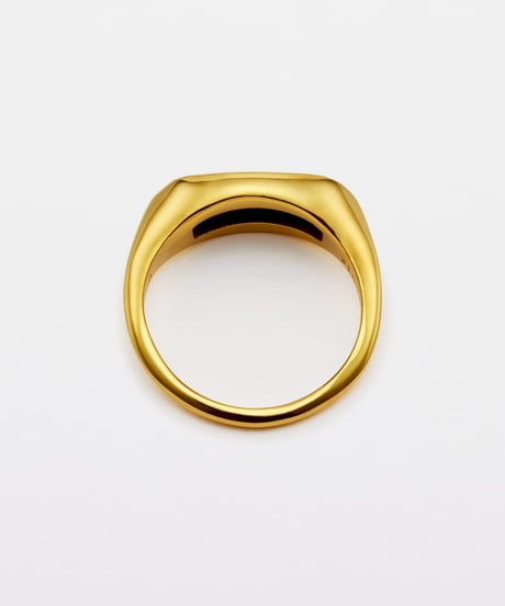 Recette stone ring single (onyx) gold