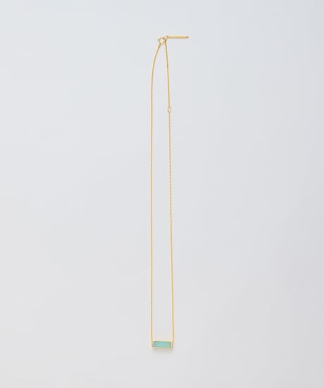Recette stone necklace (seablue chalcedony) 45cm gold
