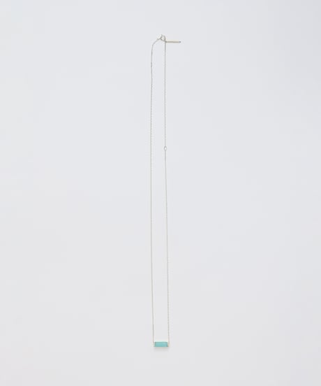 Recette stone necklace (seablue chalcedony) 45cm silver