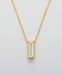 Recette stone necklace (crystal) 45cm gold