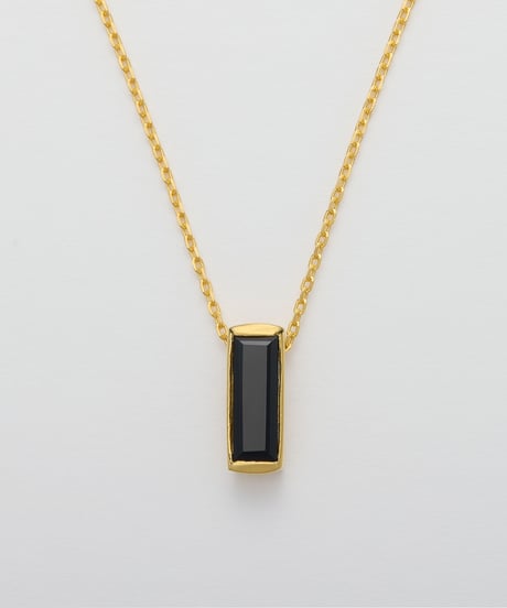 Recette stone necklace (onyx) 45cm gold