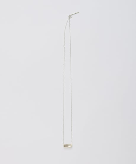 Recette stone necklace (labradrite×CR×white pearl) 45cm silver