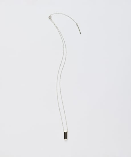 Recette stone necklace (onyx) 45cm silver