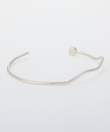Cercle stone braceletcuff (onyx) silver