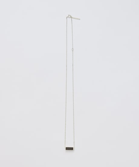 Recette stone necklace (onyx) 45cm silver