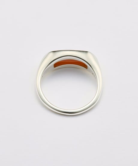 Recette stone ring single (chocolatemooonstone) silver