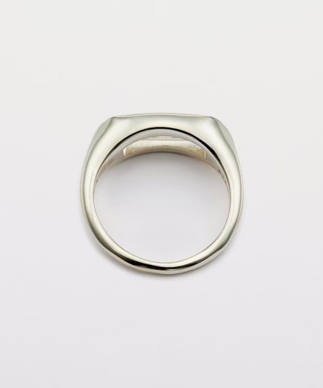 Recette stone ring single (crystal) silver