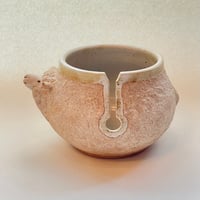 ヤーンボウル羊　ポコポコ 縁立ち上がり有　XL