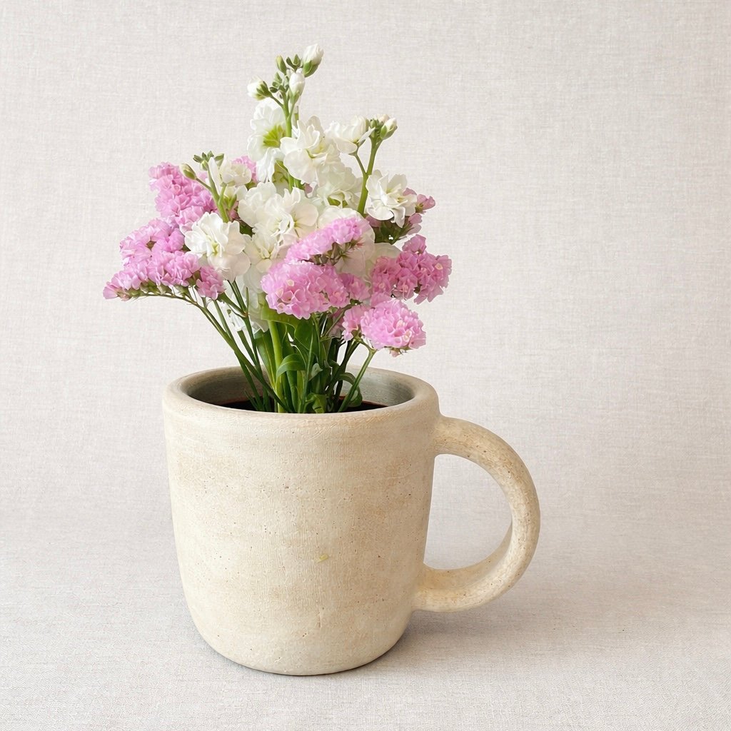 巨・コーヒーカップ (オブジェ/花器) | スミレ窯 巨・コーヒーカップ (オブジェ/花器) | スミレ窯