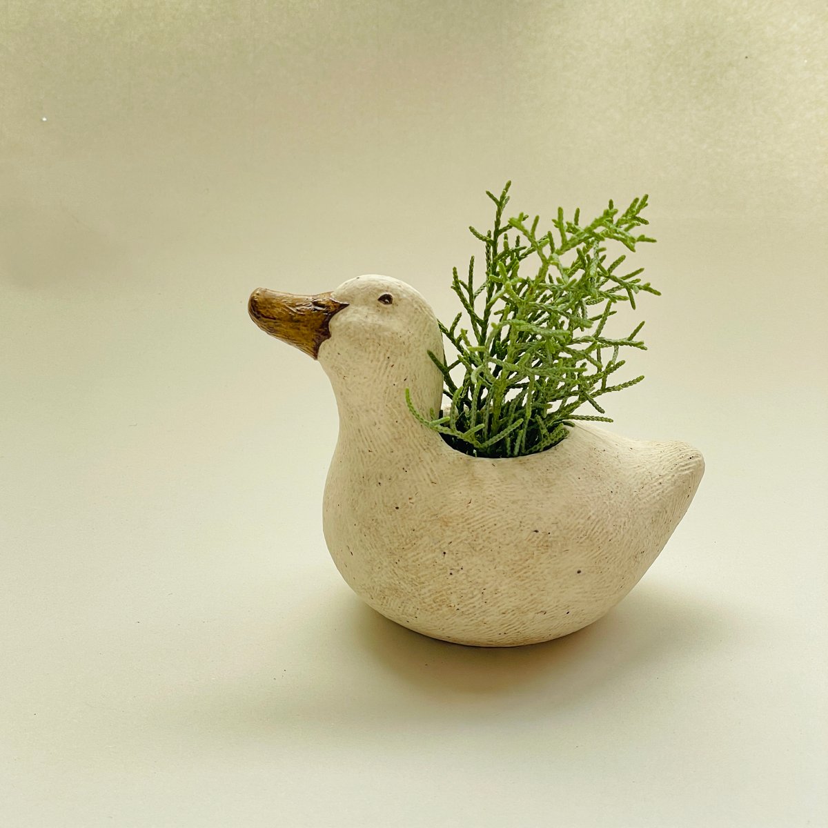 アヒルの花器 （2025.12 前を向く） | スミレ窯