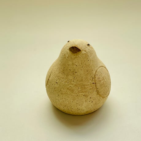 鳥の雛の花器（白／背中穴）