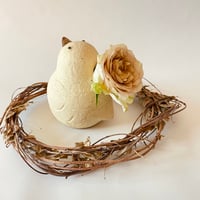 鳥のひなの花器