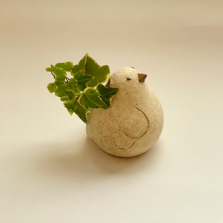 鳥の雛の花器
