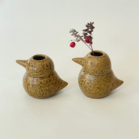 小さな鳥の花器