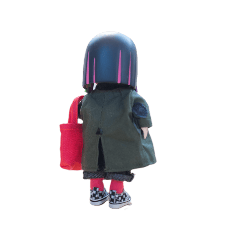 ピンクのリネンバッグ