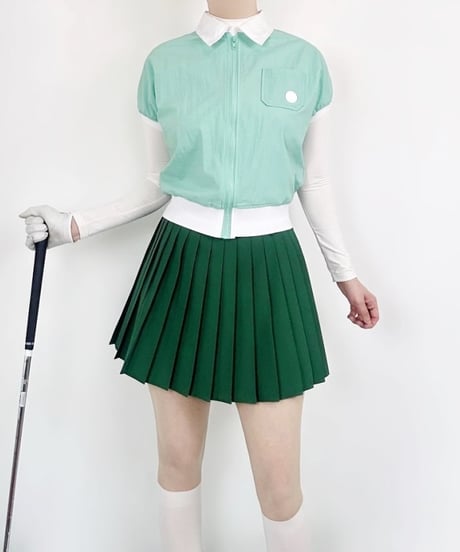 ウエストラインポイントプリーツスカート (3colors)
