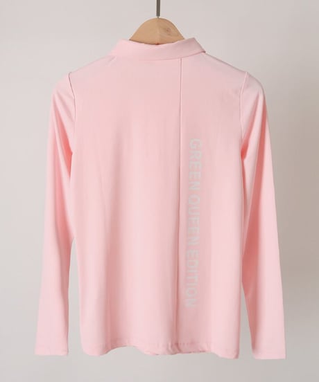 フロントレタリングスナップボタンポロシャツ (4colors)