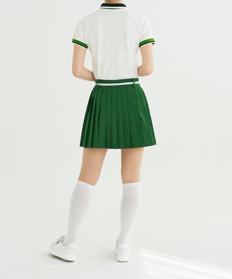 ウエストラインポイントプリーツスカート (3colors)