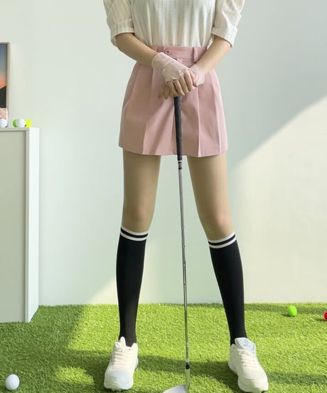 15+70デニールUVカットダブルラインツートーンタイツ (滑り止め付/ニーハイ/ハイソックス/2colors)